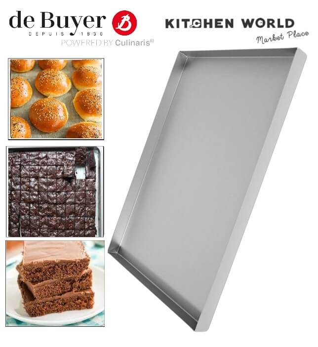 ถาดอบอลูมิเนียมขอบตรง DE BUYER BW4105 ขนาด 60X40X2 ซม.